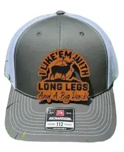 Laser Etched Leatherette Deer Buck Patch Only Hat