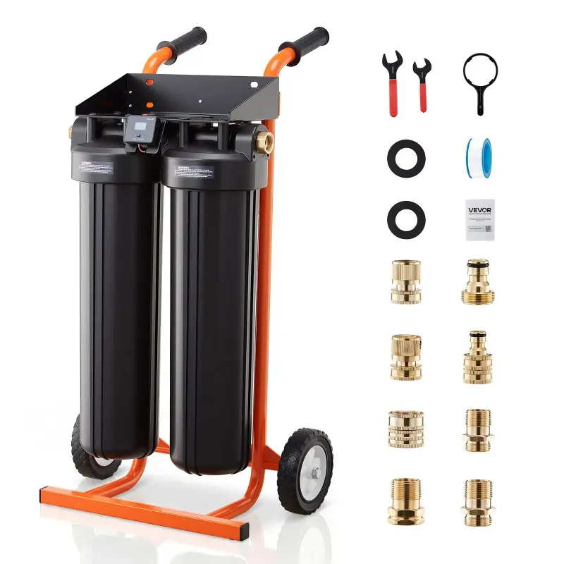 【Summerfinds】VEVOR Deionized Water System for Car Wash, Spotless Car Wash Water System with 2 x 4L DI Resin & TDS Meter, Portable Sport-Free Water Deionizer Filter for Cars RVs Motorcycles Windows Car Wash Equipment Car Wash Machine