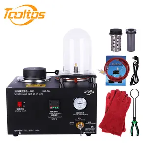 TOOLTOS 3-in-1 Vacuum Casting Machine, Integrated Smelting Refining Tool for Gold Silver, Heavy-Duty High-Temperature Jewelry Making Equipment with Gauges, Three-In-One