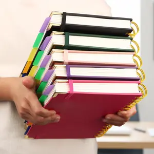 A5 coil spiral notebook -300 pages hardcover notebook, 100GSM thick paper, retro style, horizontal lines, suitable for work, school and university planning, notebook and diary matching, suitable for university rule notebook