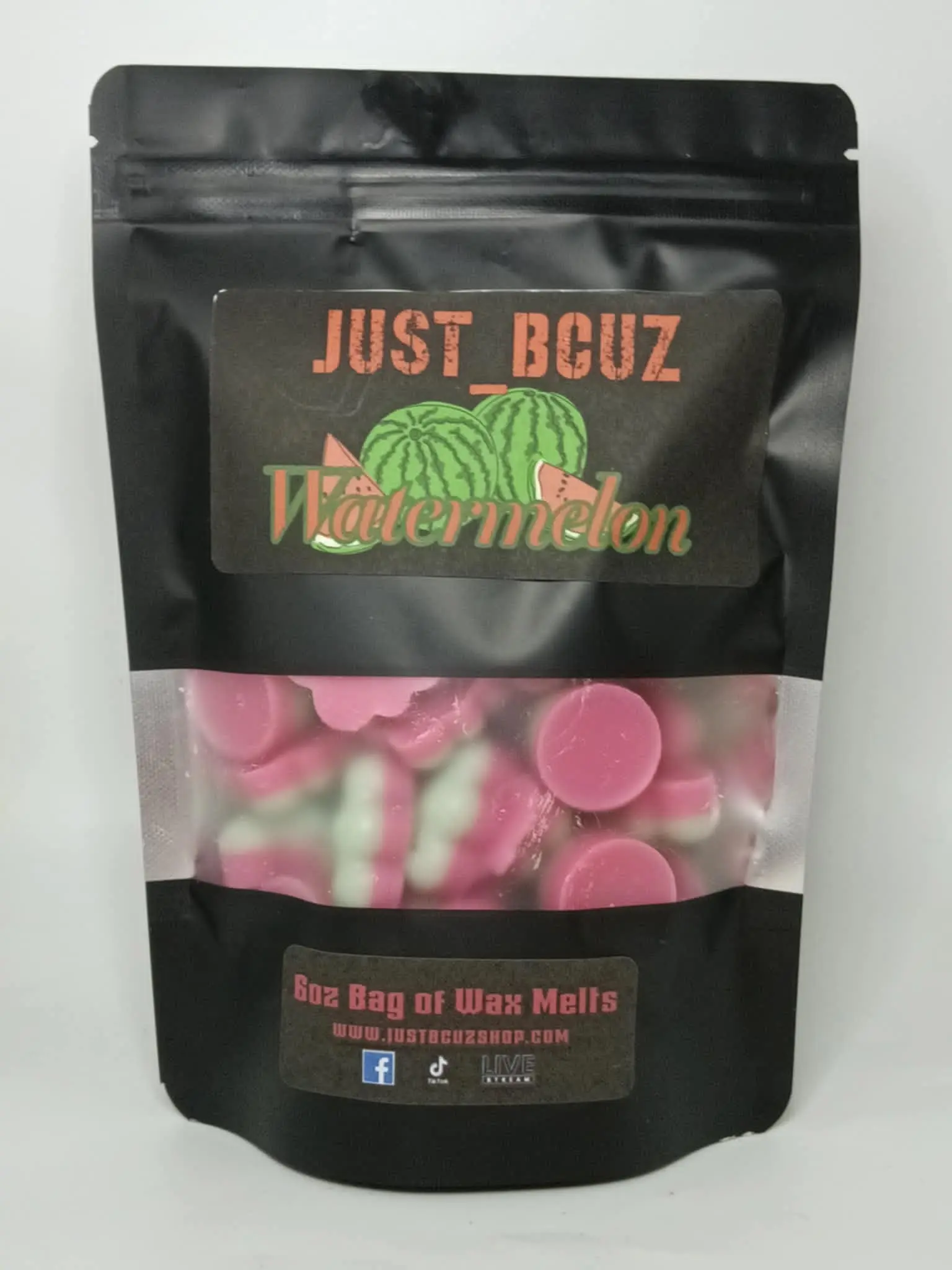 6oz Bag of Watermelon Fragranced Wax Melt Shapes