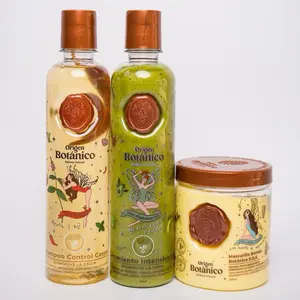 Ritual Botánico Kit Shampoo de Aji y menta, tratamiento y mascarilla purificánte y reparador/ Dandruff Control Shampoo, Plex treatment and repair hair Mask, Hair Repair and Growth Conditioner Haircare