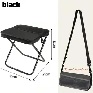 Outdoor folding backpack chair, equipped with mesh pockets, suitable for camping and hiking, portable handbag-style chair