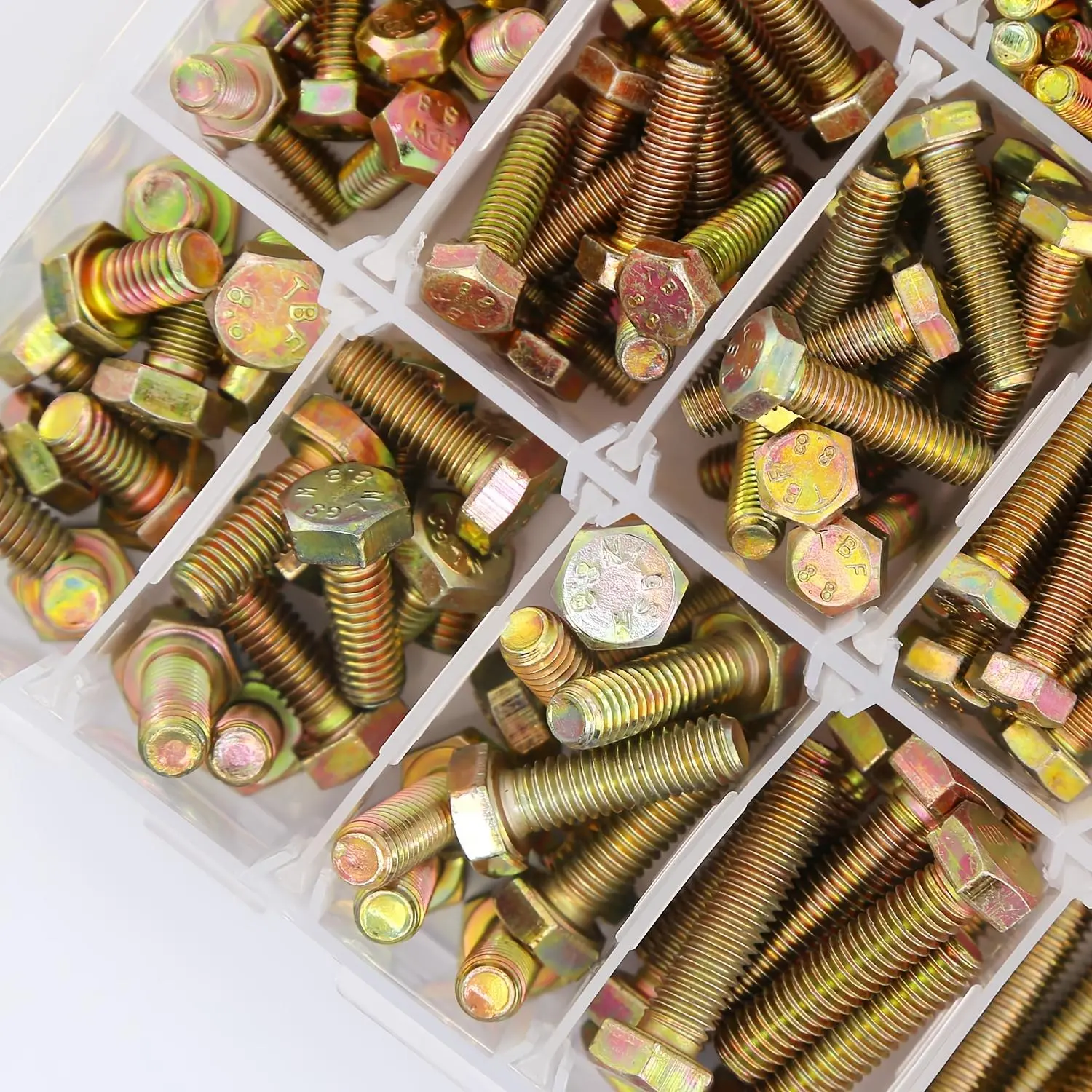 Grade 8.8 Metric Bolt, Nut & Washer Set (564-Piece) – M4/M5/M6 Sizes, 15 Common Lengths (10-40mm), Corrosion-Resistant, Organized in Clear Storage Case for DIY Projects & Repairs