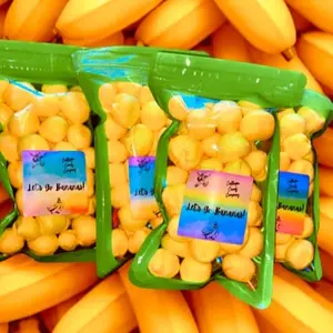 Banana Freeze Dried Premium Salt Water Taffy - Intense Banana Flavor Snack - Candy