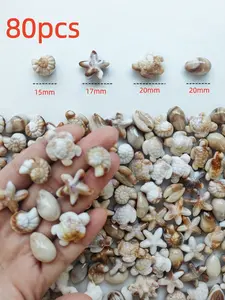 80pcs Boho Vacation Style Mixed Ocean Shape Beads, Non-Fade Acrylic Material, Perfect for Holiday Gifts & DIY Jewelry Making, Boho Style Beaded