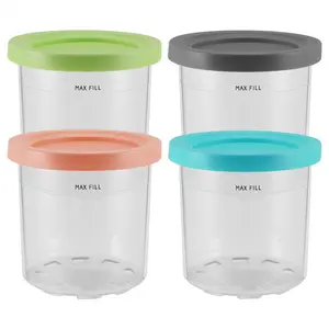 Ice Cream Pints Cup, Ice Cream Containers with Lids for Ninja Creami Pints NC301 NC300 NC299AMZ Series Ice Cream Maker