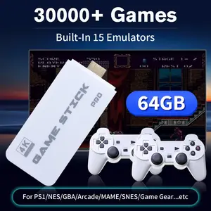 G1 64G Game Stick Linux OS 4K Video Game Console For PS1/GameGear/Arcade/NES/SNES/MAME/FB NEO/NEOGEO With 30000+ Games Plug&Play