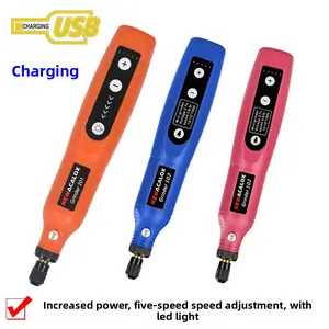 5 Speed Mini Electric Grinder Small Handheld Polisher Wood Cutting Engraving Drill for DIY Craft Jewelry Polishing Drilling Tool