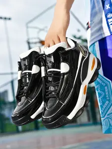 Men's Outdoor Basketball Shoes, Parent-Child Training Sneakers, High Top Shoes, Vintage Style, Stylish Basketball Shoes, Comfortable and Durable, Hoops Shoes