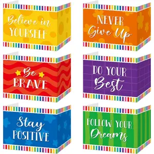 36 count Inspirational  Folders Bulk for Students Cardboard  Boards Desk Divider Panel  Testing Divider for Classroom Teacher  to School Study Supplies (Colorful)