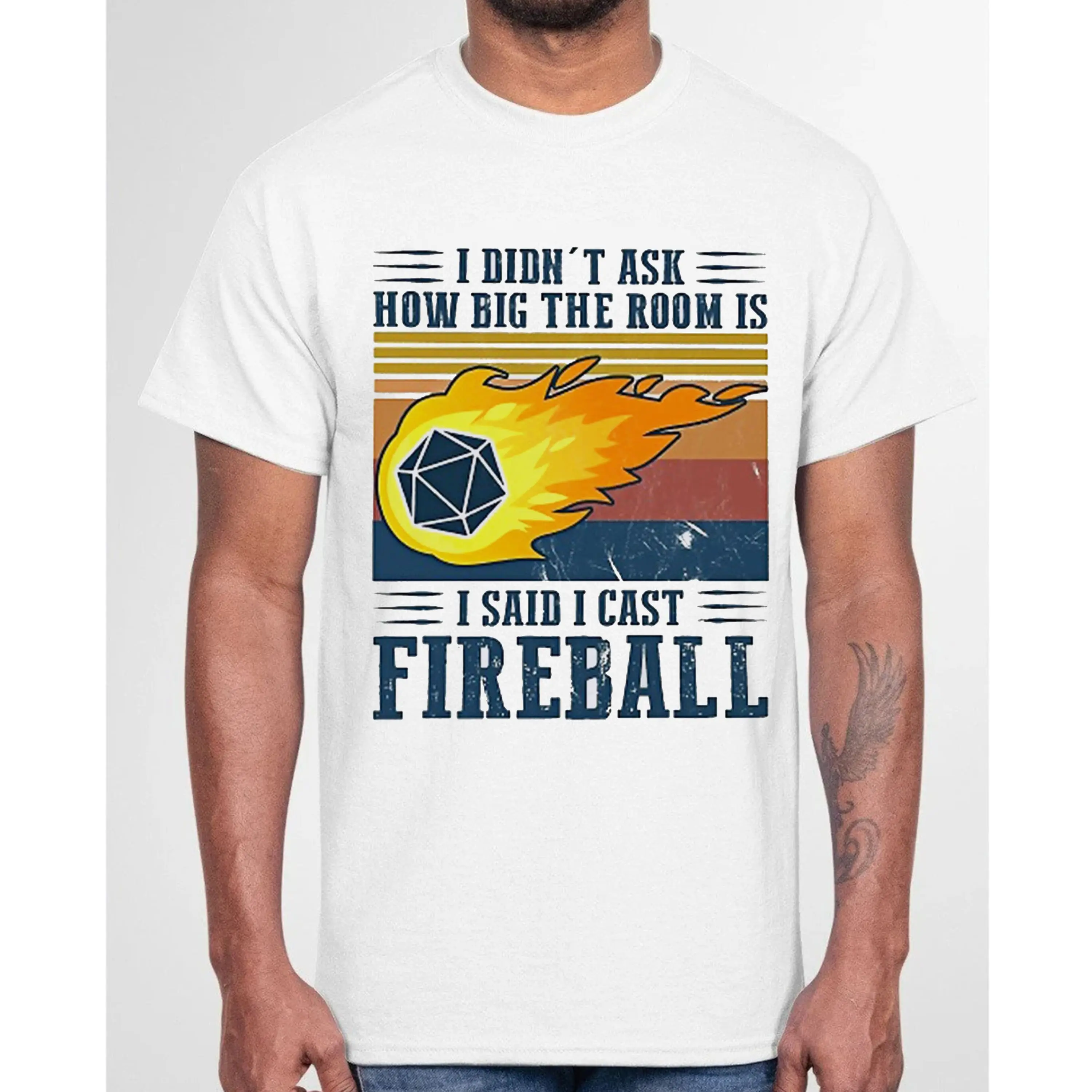 DM I Cast Fireball D&D Shirt, Dunge0n Drag0n Master Sweatshirt, Wizard Joke Retro Funny Art Drawing Gamer, Vintage Retro Style Unisex Gamer T-Shirt, Gift for DM Game Master