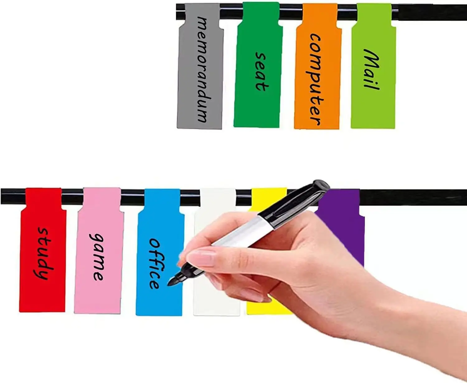 300pcs Colorful Cable Labels, Self-Adhesive High Adhesive Waterproof Stickers, Compatible with Laser Printers & Handwriting for Charger Cords, High Adhesive Stickers