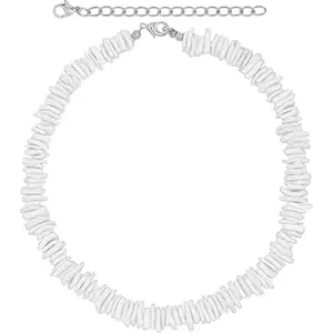 White Puka Shell Necklace, Hawaiian Seashell Necklace for Men, VSCO Girl Beach Necklaces for Women, Beachy Beaded Summer Pooka Choker, Heishi Clam Chips Surfer Jewelry