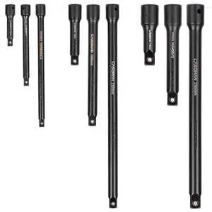 CASOMAN 9 Pieces Extension Bar Set, 1/4", 3/8" and 1/2" Drive Socket Extension, Premium Chrome Vanadium Steel with Black Phosphate Finish, #TikTokShopBlackFriday