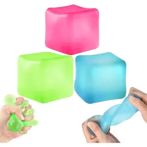 Fidget Toys Squishy Stress Cube, Stress Balls for Adults Squishies Stress Relief Decompression Squeeze, Ice Squishy Cube Sugar Balls, Sensory Toys  Fidgets for Students Holiday and Birthday Gifts, Perfect Party Toy Gift, Easter Basket Gift