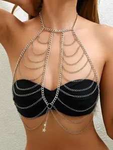 Hollow Out Chain Bondage Style Body Chain Fashion Lingerie Accessory Chain Included