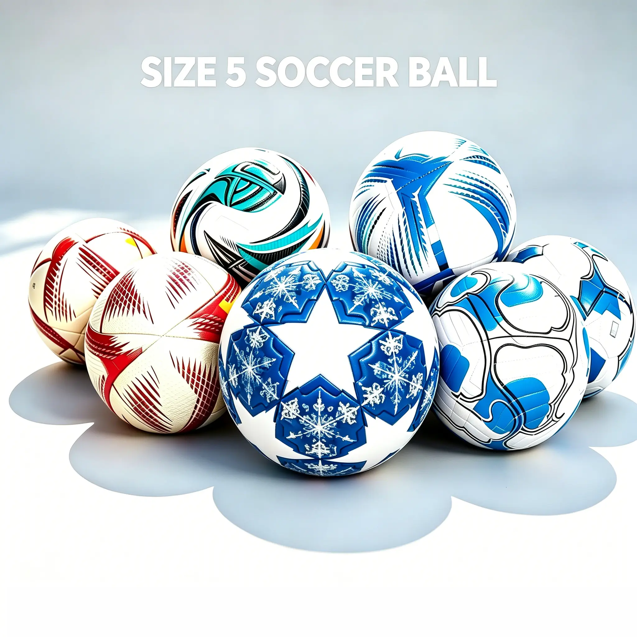 Standard Size 5 Soccer Ball , football ball ,Professional Outdoors Sports Match Balls, Training Seamless Design Football, HighQuality ,Football training ball , Curve shot Indoor soccer ball Youth training, soccer fan accessory, winning soccer gear