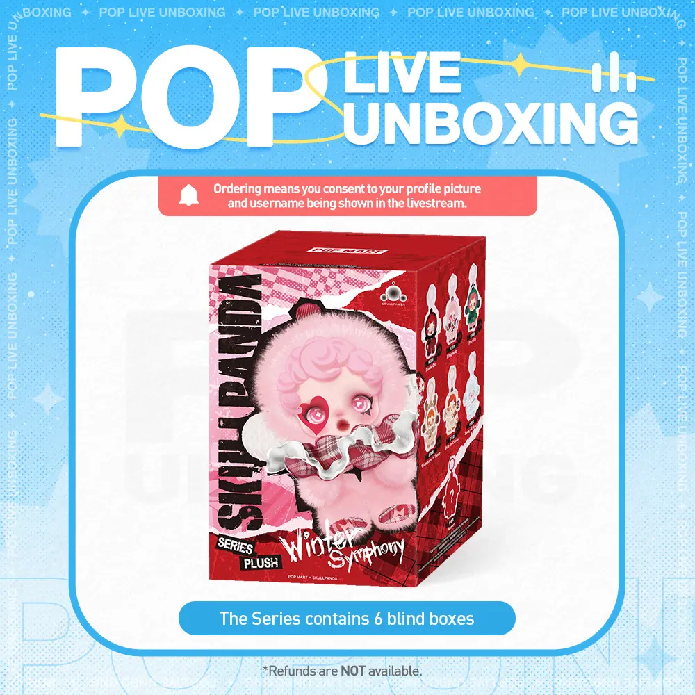 [POP NOW]SKULLPANDA Winter Symphony Series Plush, Blind Box, Mystery Box POP MART