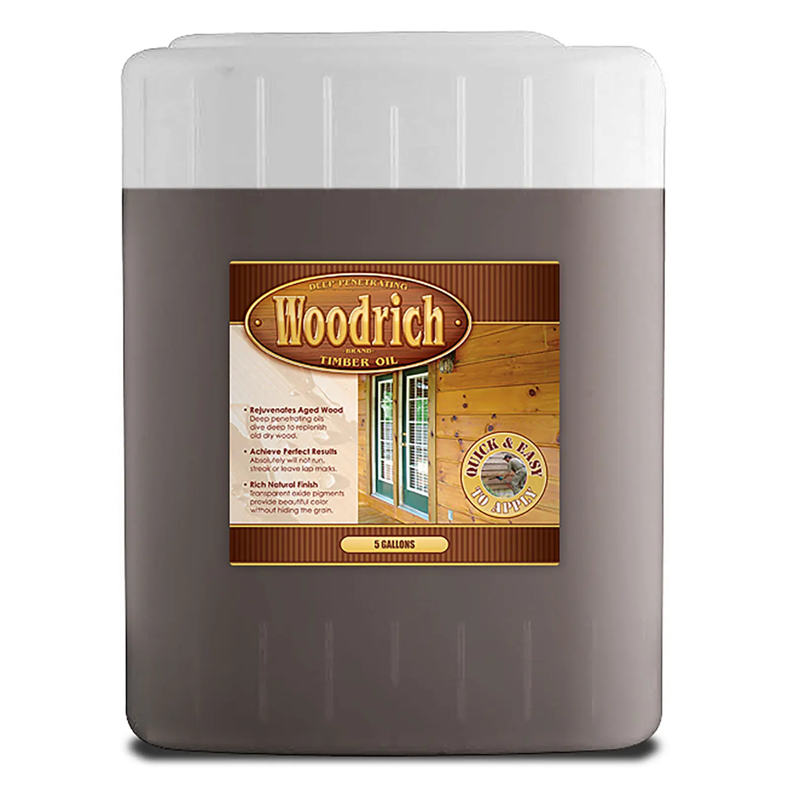 Woodrich Brand Deck Fence and Siding Stain for up to 750 Square Feet Patio Outdoor