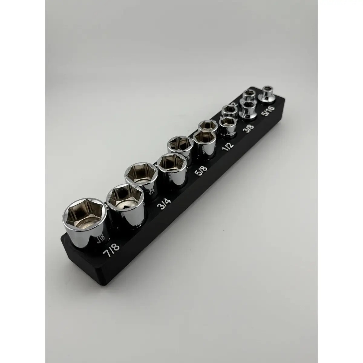 Harbor Freight Icon 3/8'' Shallow Socket Staggered Bin – Gridfinity 3D Printed Organizer