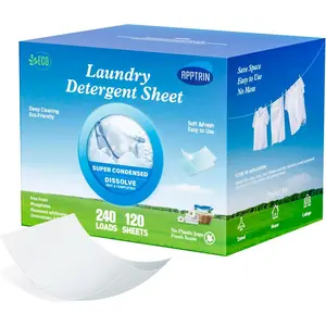 Laundry Detergent Sheet, Liquidless Soap, Power Sheets  Scent 120 ct, up to 240 small loads