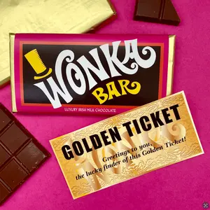 Wonka Bar - Luxury Irish Milk Chocolate with Golden Ticket Inside