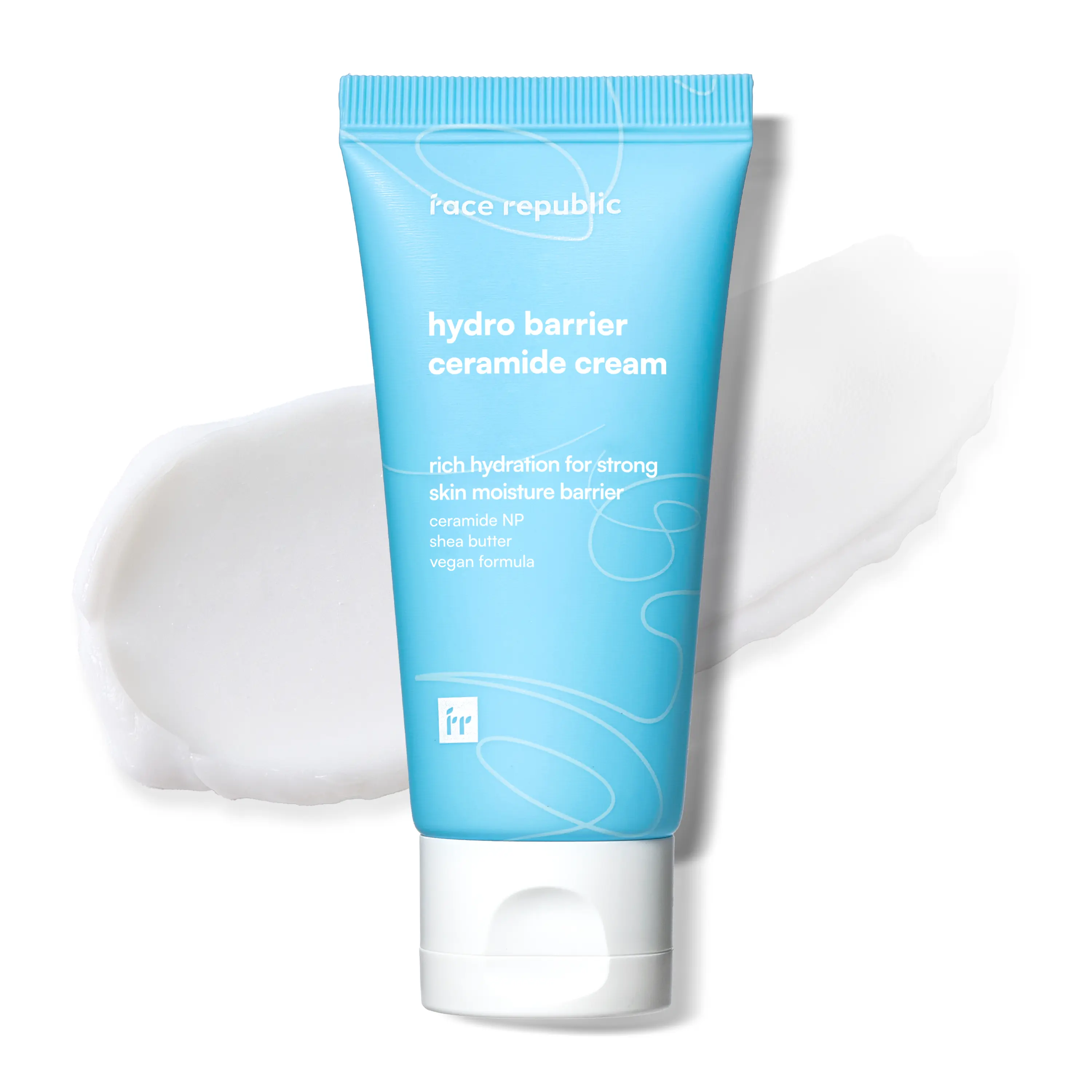 [Official Face Republic Partner] Hydro Barrier Ceramide Cream 50ml 1.69 fl oz | Rich Cream for Extra Dry Skin | Deep Moisture, Skin Barrier Protection, Skin Relief | Ceramide, Shea Butter | Vegan Korean Skin Care