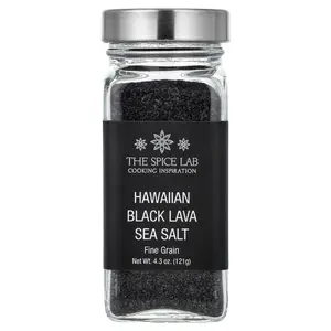 The Spice Lab Hawaiian Black Lava Sea Salt, Fine Grain, 4.3 oz (121 g)