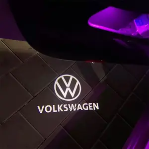 2pcs Abs Car Welcome Projector Lights, Fits Volkswagen Vw Models, Auto On/off Door Shadow Lamp, Stylish Exterior Decor & Safety Lighting