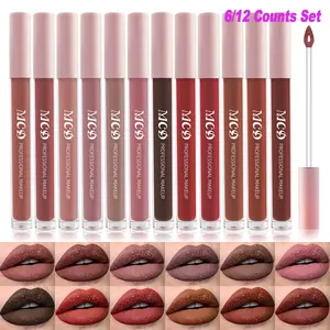 6/12pcs Matte Liquid Lipstick Set, 24h Long Lasting, Waterproof & Non-Sticky, Velvet Smooth Hydrating Lip Gloss, Party, Music Festival, Daily Wear