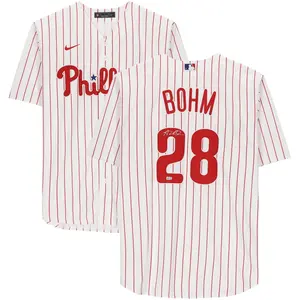 Alec Bohm Philadelphia Phillies Autographed White Nike Replica Jersey - Fanatics Authentic Certified - MLB Memorabilia