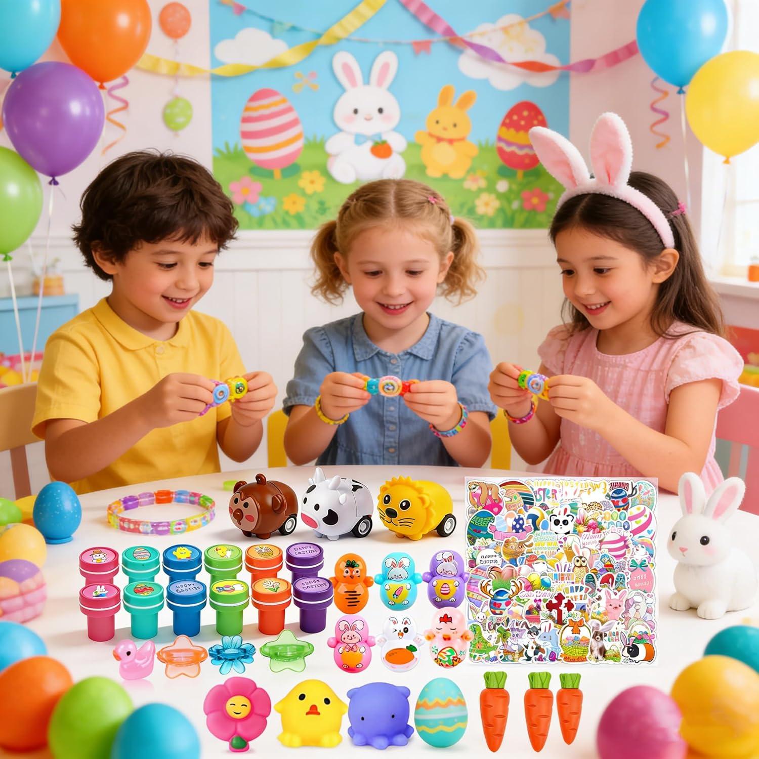 Bulk Easter Eggs 60 Pack – Easter Basket Stuffers with Assorted Toys, Easter Egg Hunt Fillers, Easter Party Favors, Classroom Prizes, Easter Gifts for Kids