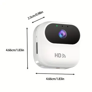 Wireless 1080P Security Camera – 2.4GHz WiFi, Indoor/Outdoor, Mobile App Viewing, USB Rechargeable, Compact with Mounting Bracket
