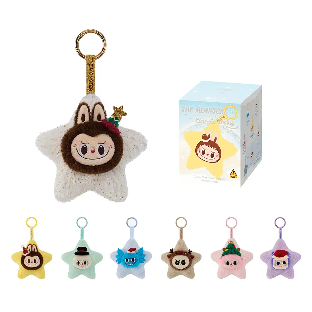 POP MART THE MONSTERS Classic Series-Sparkly Plush Pendant, Blind Box,Surprise Gift LABUBU Fun Toy