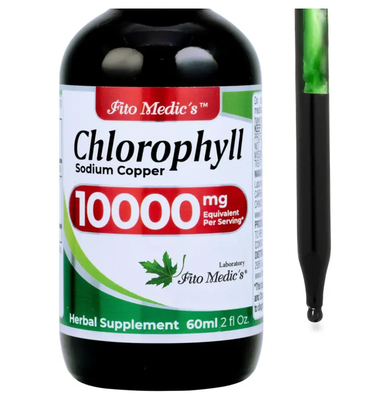 FITO MEDIC'S Lab | Liquid Chlorophyll | Chlorophyll Liquid Drops | 50 mg 200:1 Ratio Extract per Serving.