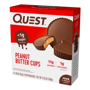 Quest Nutrition Peanut Butter Cups - High Protein, Low Carb, Gluten Free - 4 Count 5.93 Ounce