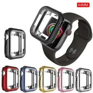 iWatch SE Case Screen Protector 44mm for Apple Watch SE All Around Protective CaSE High Definition Clear Ultra-Thin Cover Accessories Protection