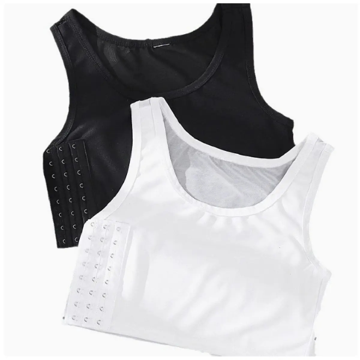 CHARMERA Women Breathable Chest Breast Binder Side Buckle Short Vest Tops Chest Binder Underwear Tank Tops Wireless Chest Wrap Bandage Womenswear