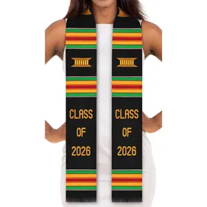 Class of 2026 Authentic Handwoven Kente Cloth Graduation Stole