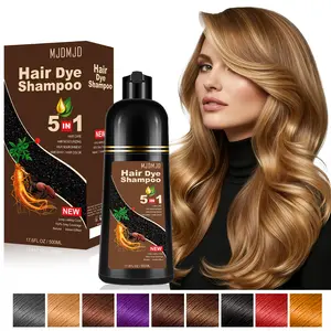 Blonde Brown Hair Dye Shampoo 3-in-1, Natural Golden Brown Semi-Permanent Color with Gray Coverage, Herbal Color Depositing Shampoo for Women & Men, Vegan Nourishing Formula, 16.9 Fl Oz , Paraben Free, Hypoallergenic
