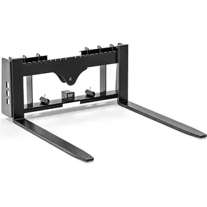 45" Pallet Forks Frame Attachment with 42" & 48" Pallet Forks Forklift Blades, 2500 lbs (42") & 4000 lbs (48") Capacity with 2 Inch Receiver Hitch & Spear Sleeves for Kubota Bobcat Skid Steer Loaders Tractors