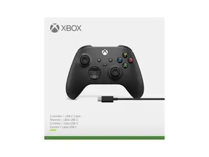 Xbox Wireless Controller - Carbon Black With PC Cable for Xbox Series X|S, Xbox One, and Windows Devices