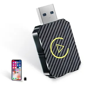 Wireless CarPlay Adapter for Car with Wired CarPlay – Plug & Play Auto Connect USB, Compatible with Apple CarPlay & Android Auto