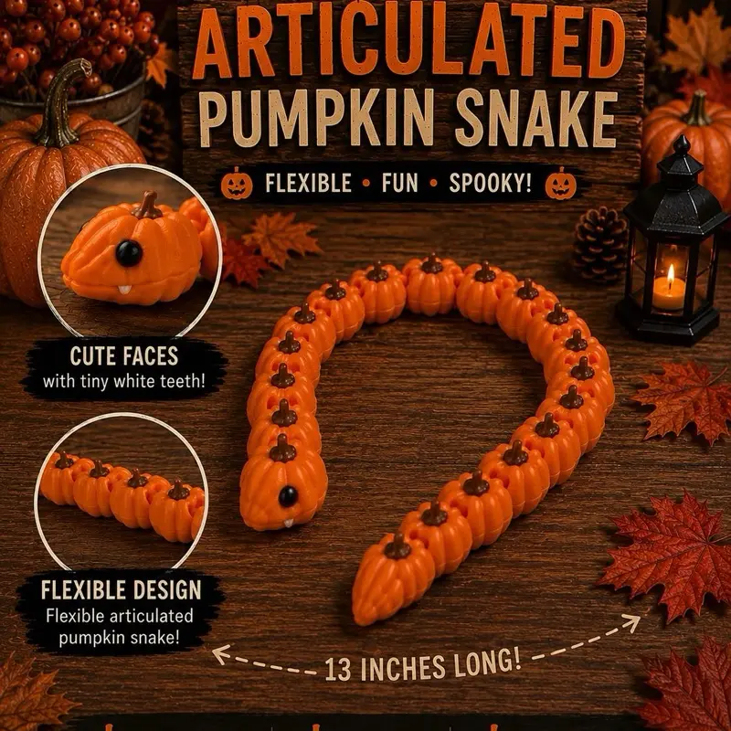 Articulated pumpkin snake