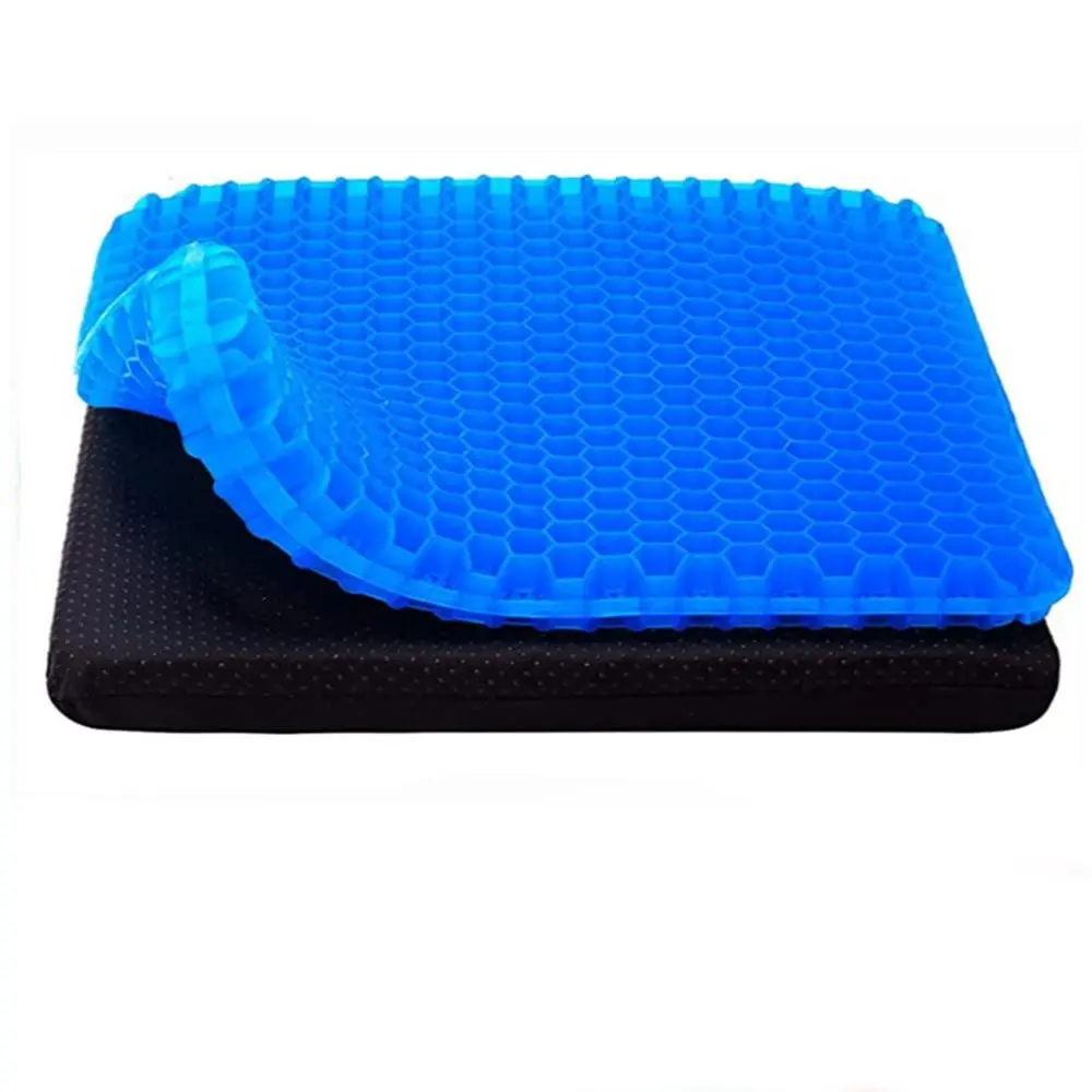 Gel Seat Cushion, Cooling seat Cushion (Super Large & Thick), Breathable Honeycomb Design Absorbs Pressure Points Seat Cushion, Gel Cushion for Office Chair, Home Car seat Cushion for Wheelchair, Honeycomb Chair Pad