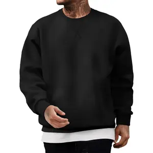 JMIERR Men's Fleece Crewneck Sweatshirt Casual Long Sleeves Cotton Warm Basic Pullover Fashion Shirts