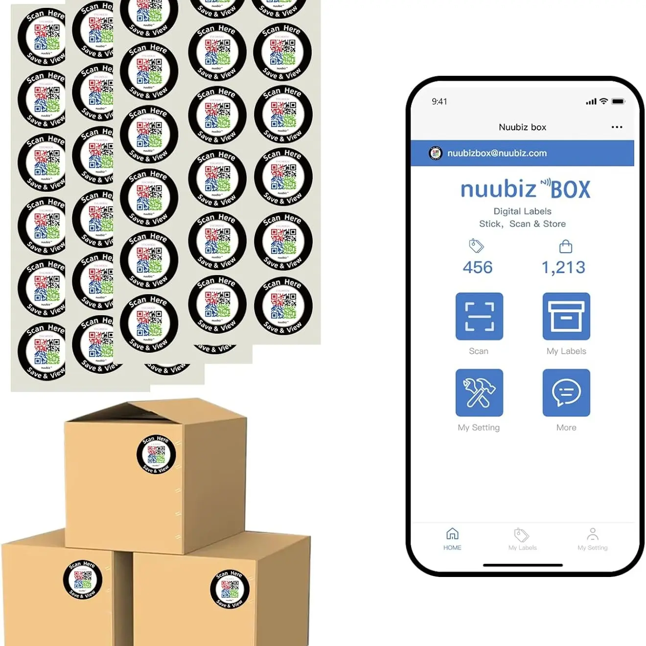 Round QR Tag – 4 Sheets/12 Per Sheet