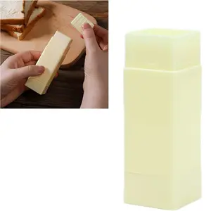 Butter stick dispenser, a Japanese upright rotating butter spreader kitchen tool, suitable for home baking of bread, cakes and cookies, suitable for the bread kitchen for cheese baking (2-piece set)