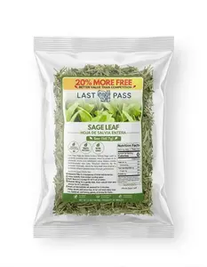 LAST PASS Traditional Natural Non-Caffeinated Loose Leaf Sage Herbal Tea Beverage, 4oz Dried Whole Sage Leaves